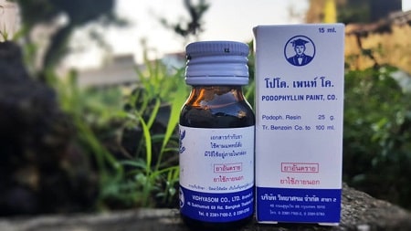 Cách chữa trị sùi mào gà giai đoạn đầu bằng thuốc Podophyllin 25 Thái Lan